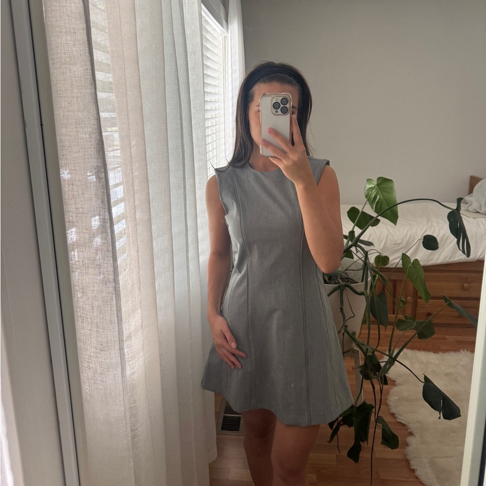 Zara Gray Sleeveless Dress